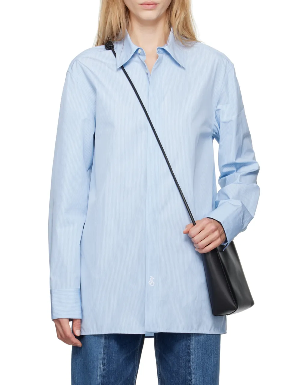 Pinstriped Long-Sleeved Shirt