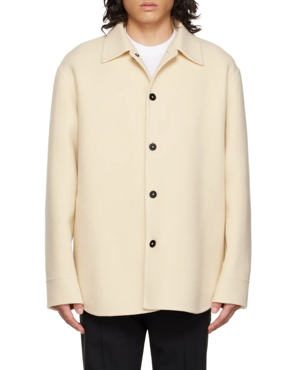 Long-Sleeved Buttoned Overshirt