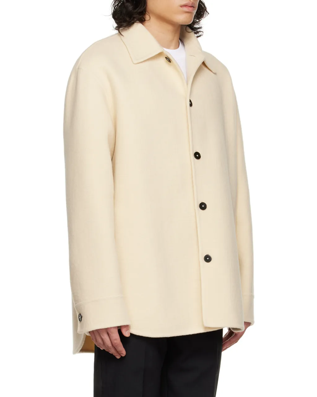 Long-Sleeved Buttoned Overshirt
