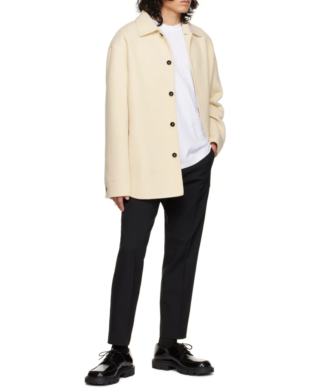 Long-Sleeved Buttoned Overshirt