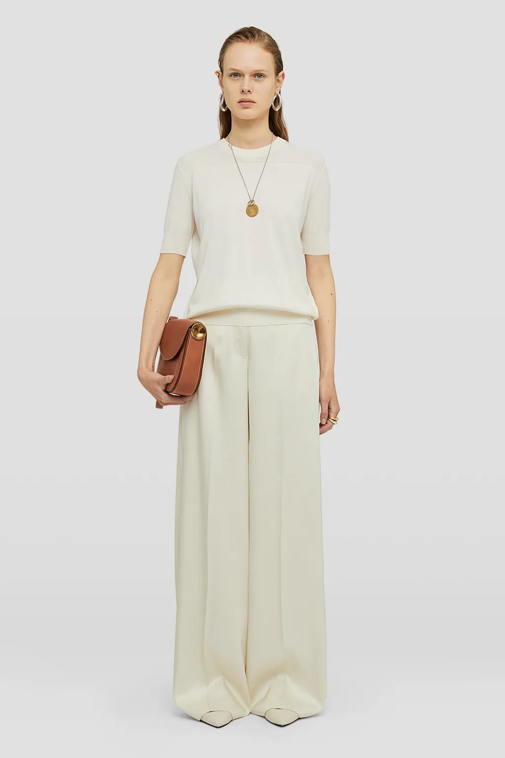High-Waisted Wide-Leg Trousers