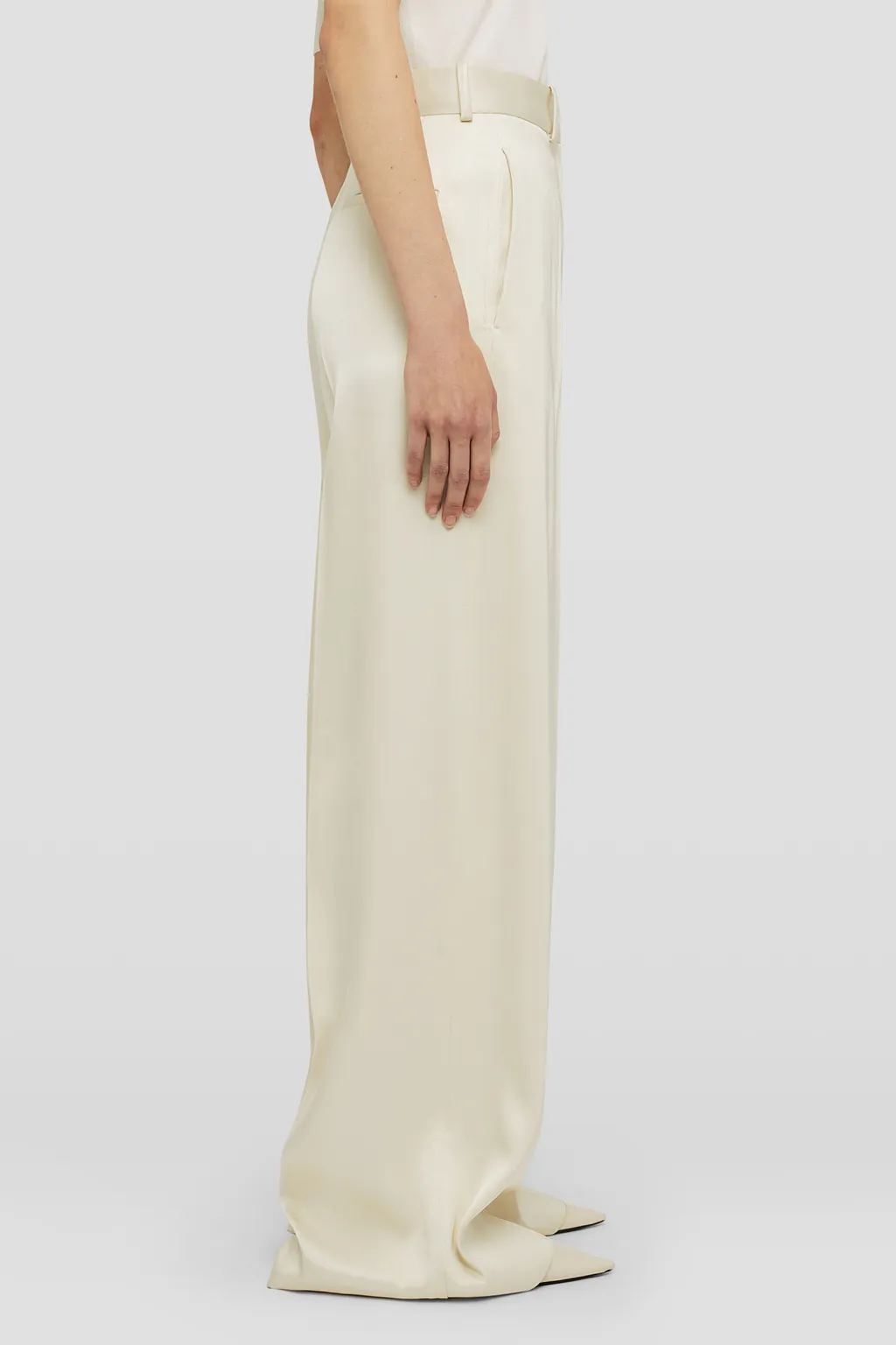 High-Waisted Wide-Leg Trousers
