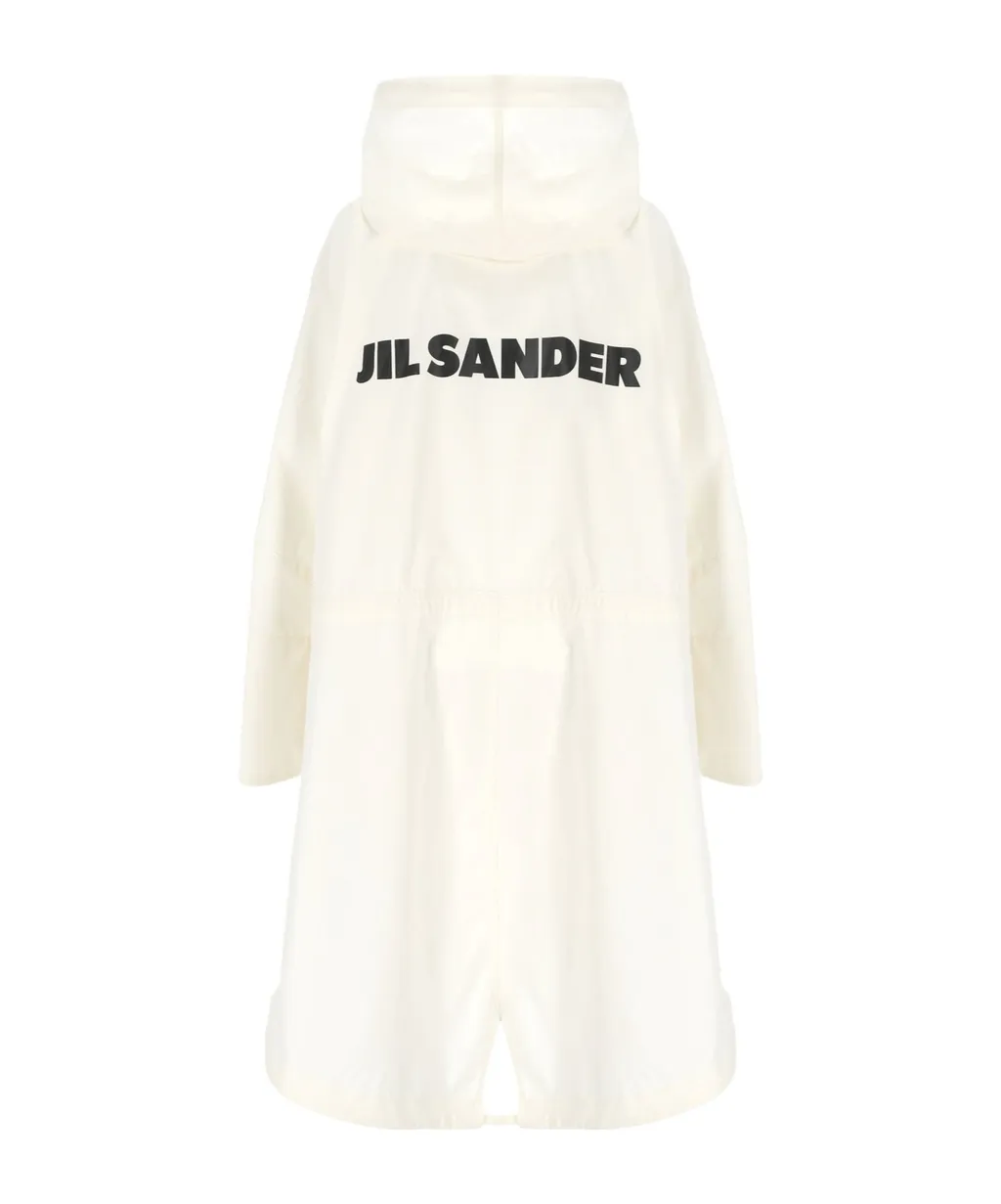 Logo Printed Drawstring Coat