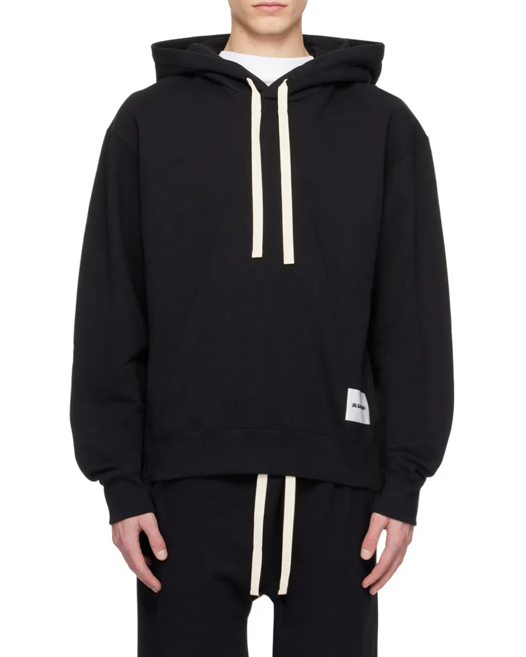 Logo Patch Long-Sleeved Hoodie