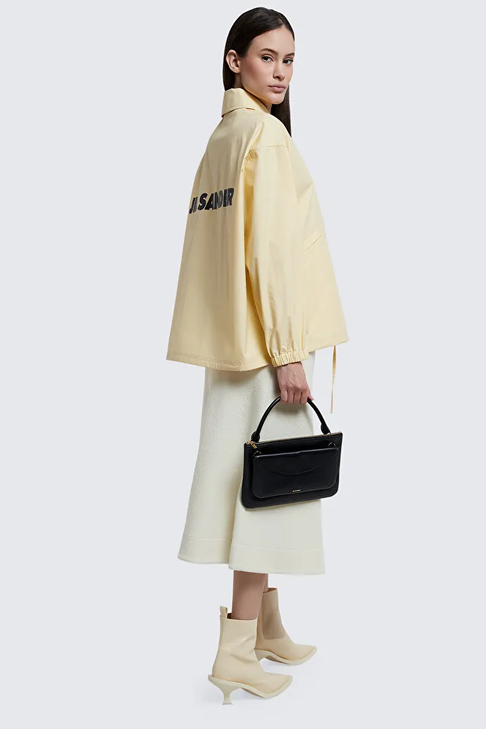 Logo-Printed Drawstring Shirt Jacket
