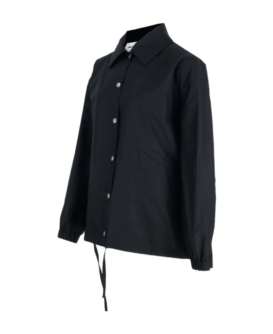 Logo-Printed Drawstring Shirt Jacket
