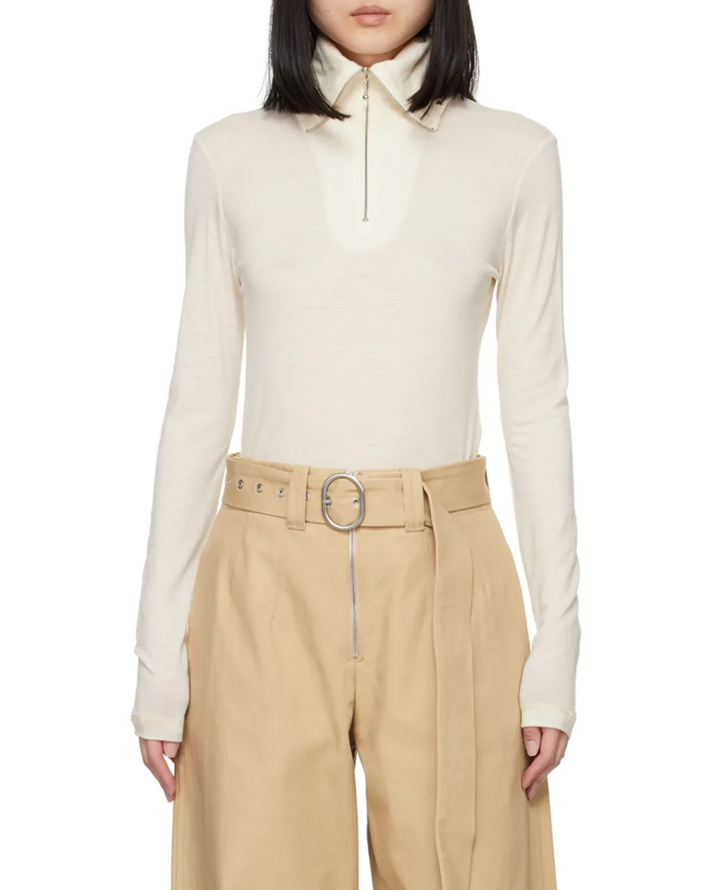 Roll-Neck Knitted Top