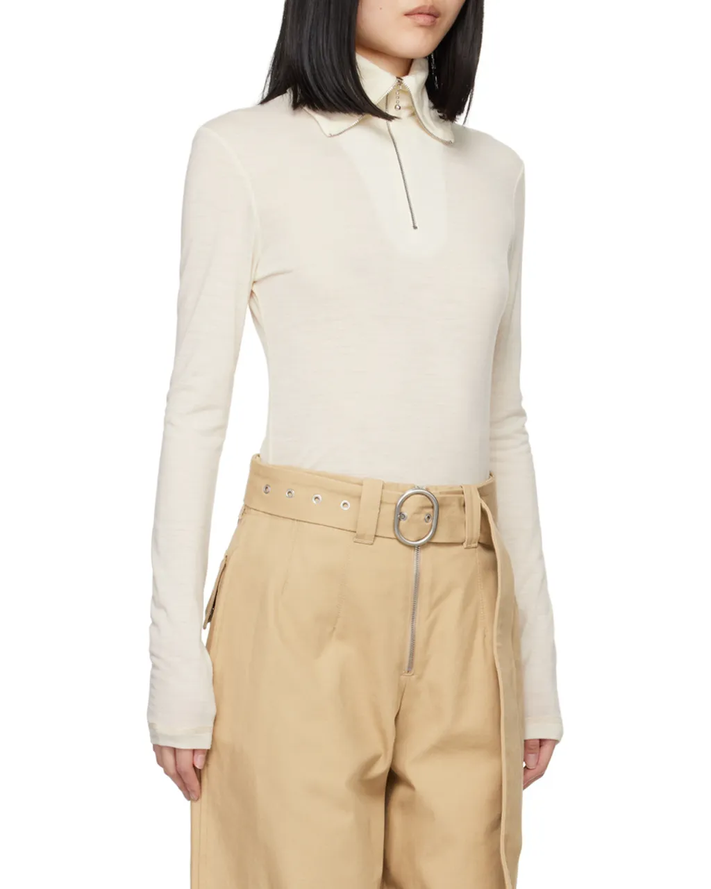 Roll-Neck Knitted Top