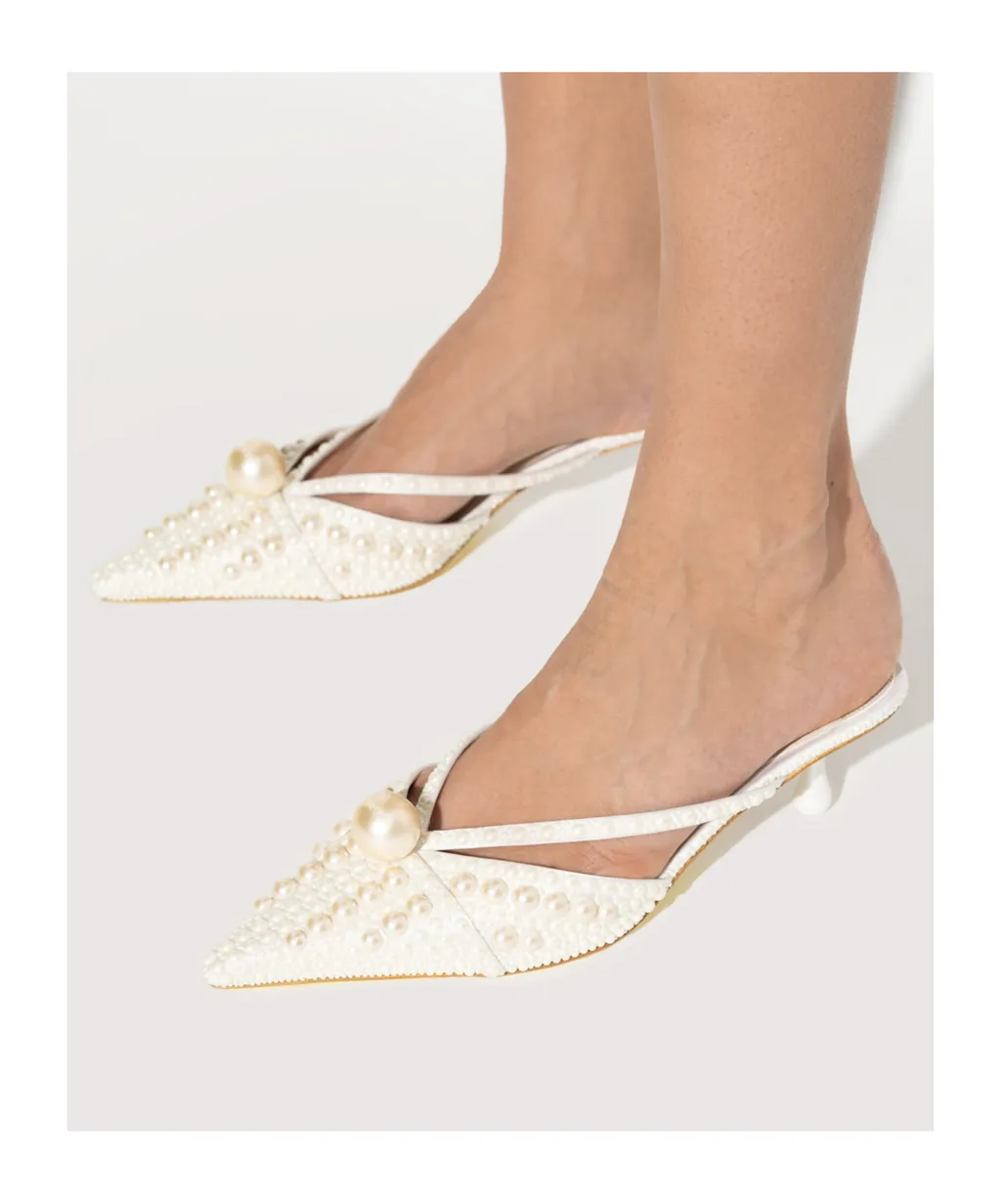 Sana Embellished Criss-Cross Strap Mules