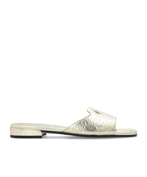 Dina Logo Plaque Sandals