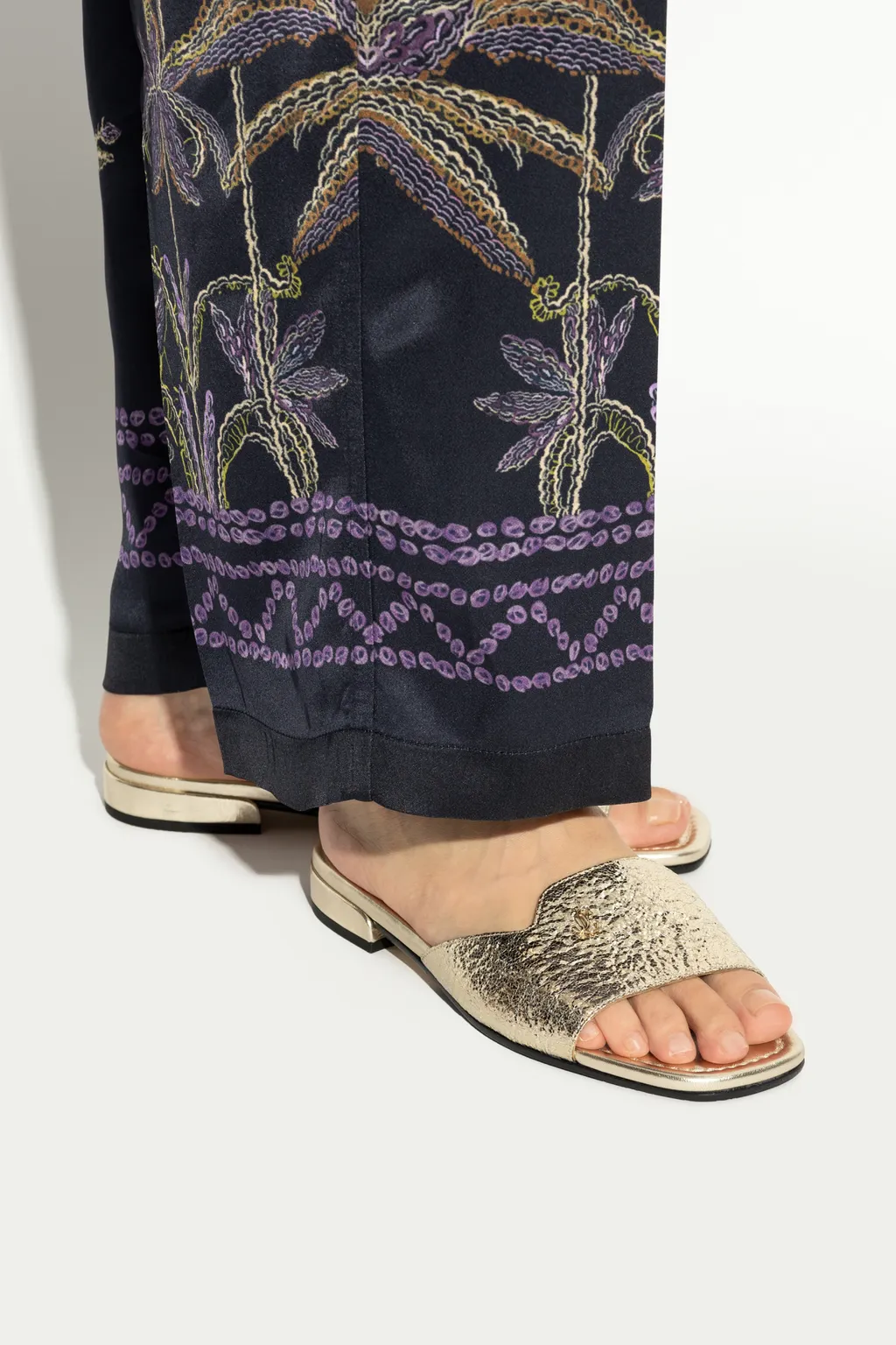 Dina Logo Plaque Sandals