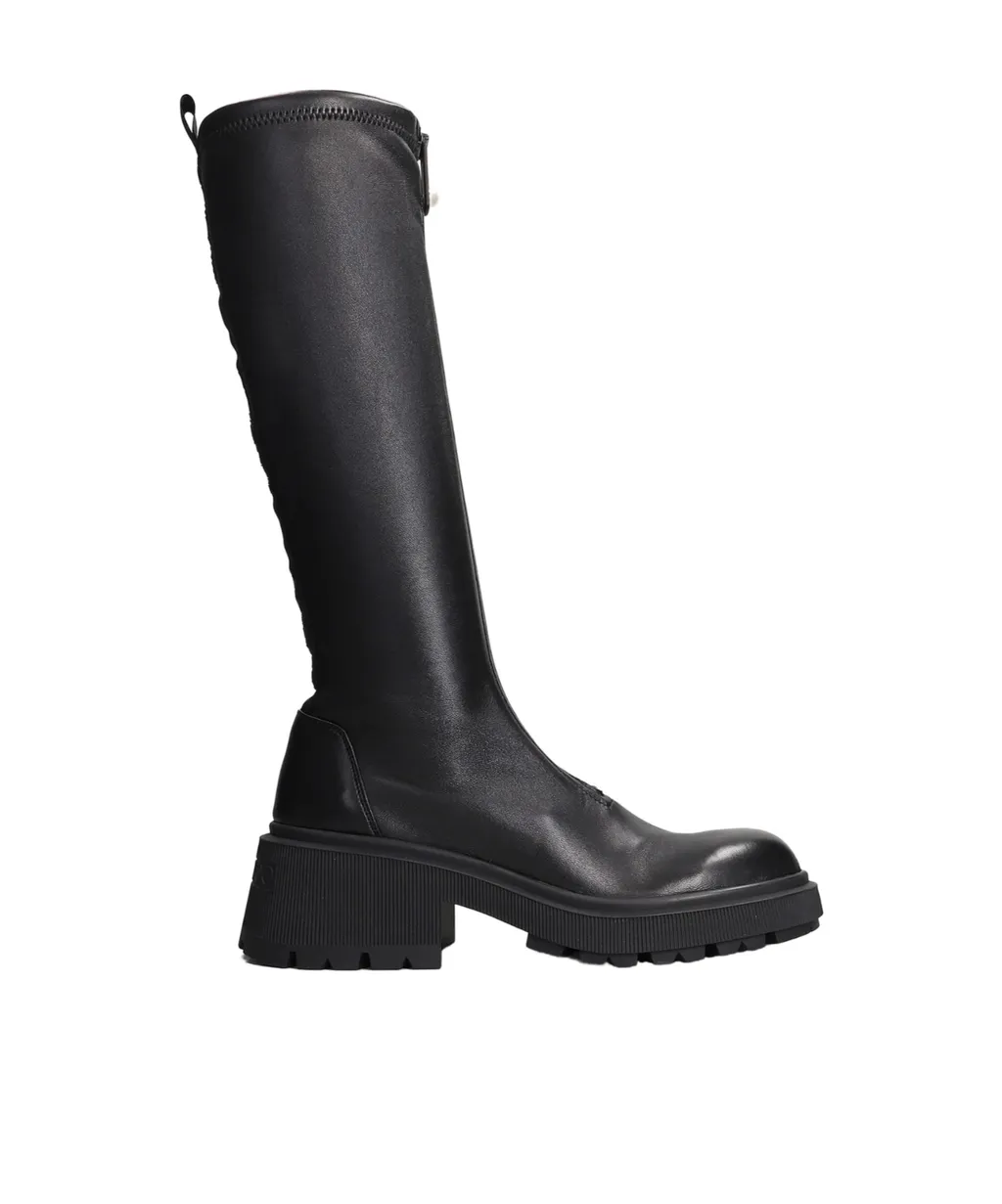 Round Toe Zipped Boots