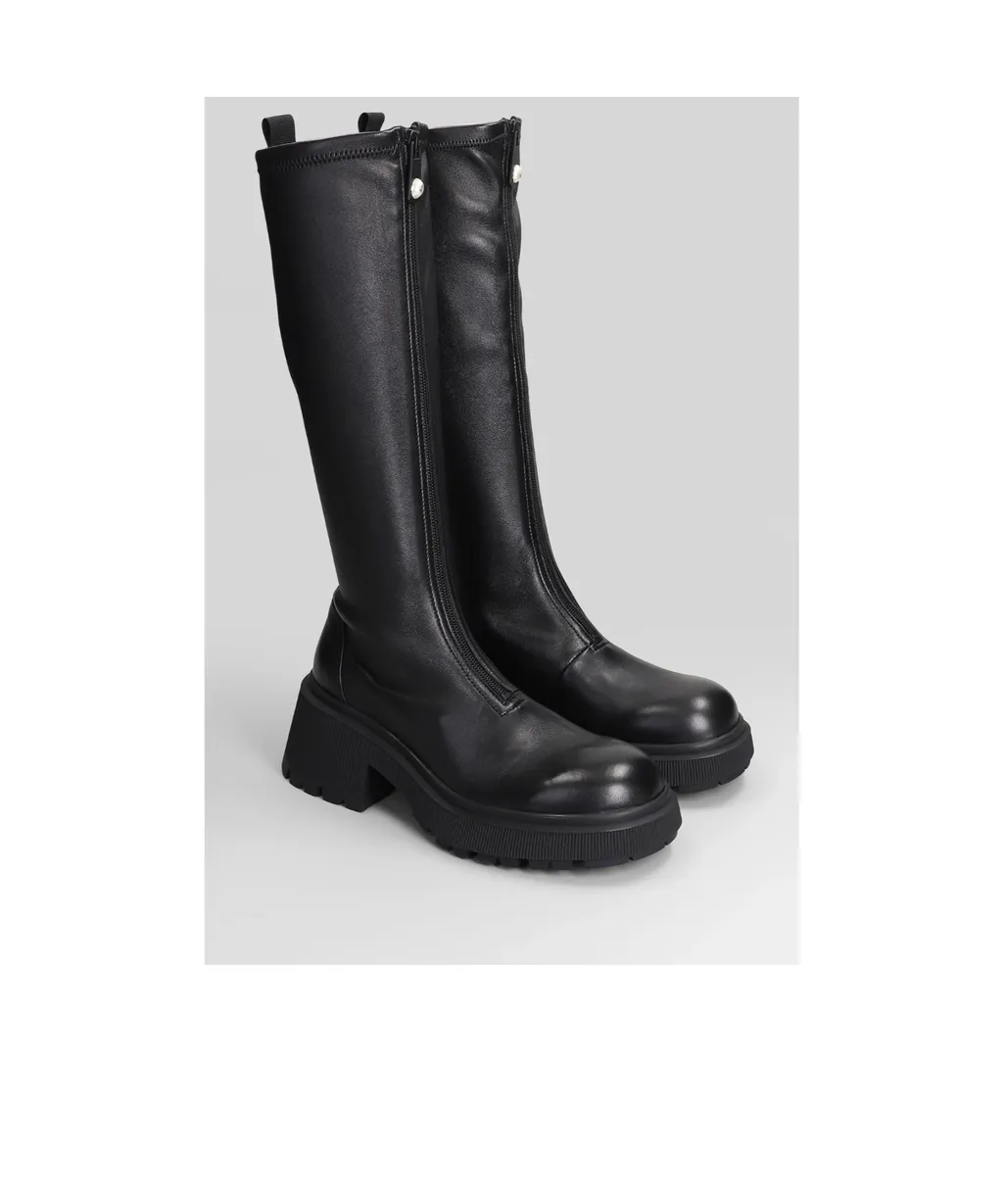 Round Toe Zipped Boots