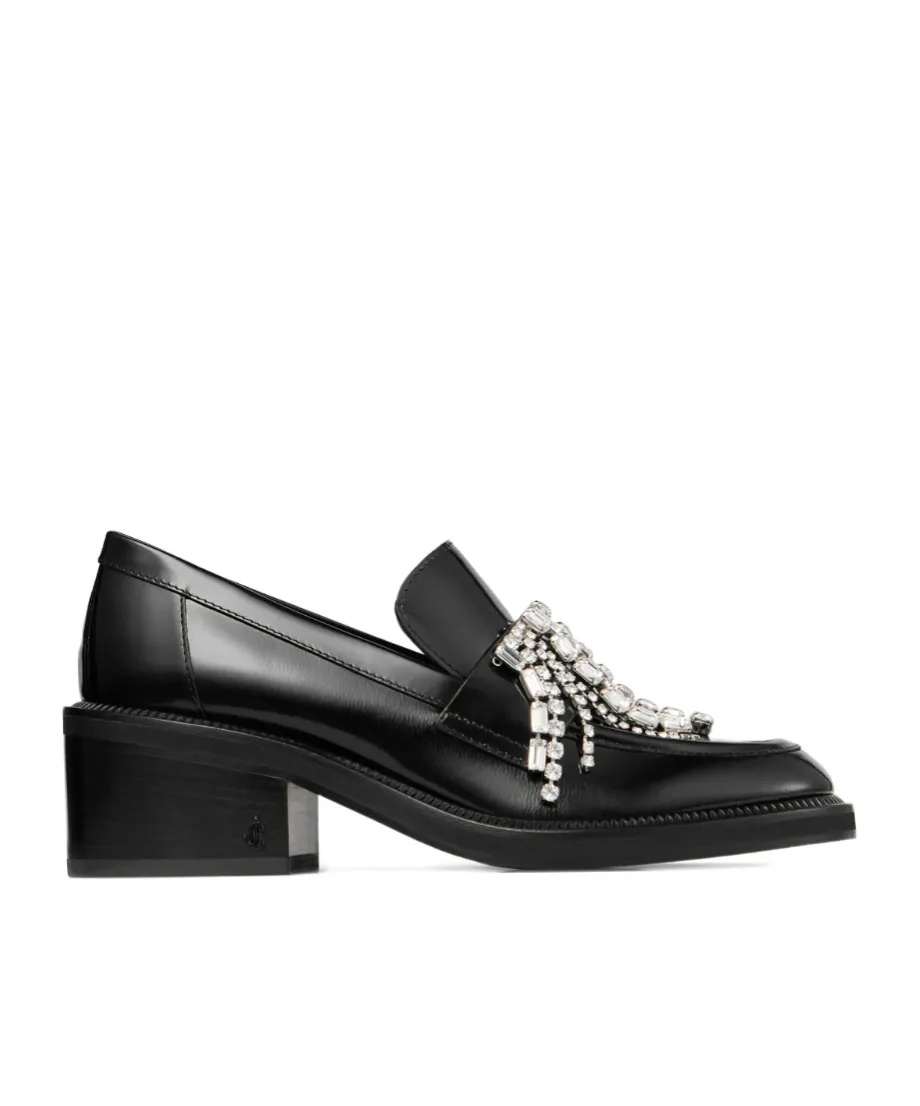 Tylor Crystal-Embellished Loafer Pumps