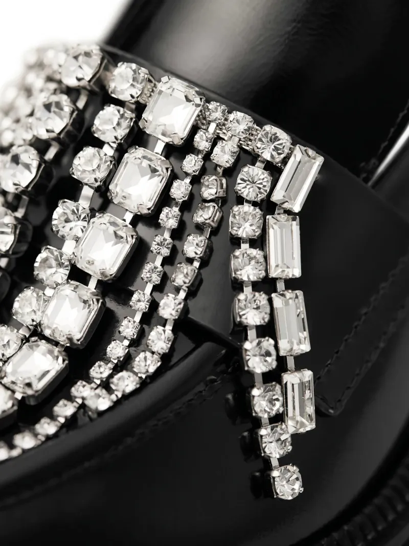 Tylor Crystal-Embellished Loafer Pumps