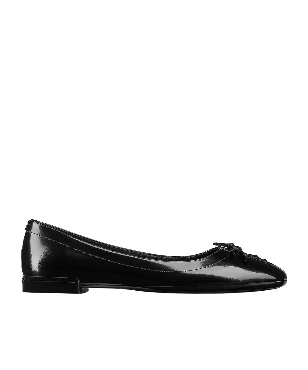 Scarlett Lace-Up Bow Ballerina Flats