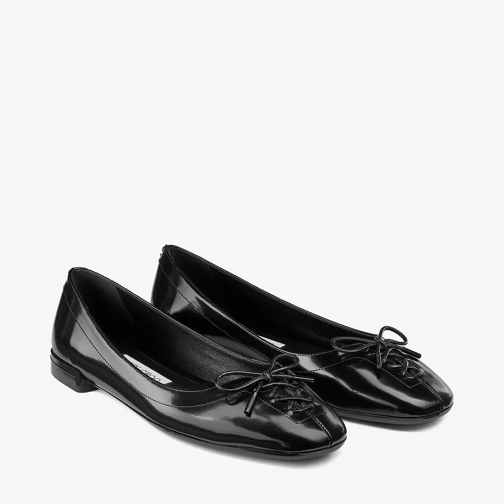 Scarlett Lace-Up Bow Ballerina Flats