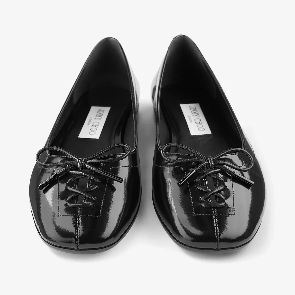 Scarlett Lace-Up Bow Ballerina Flats
