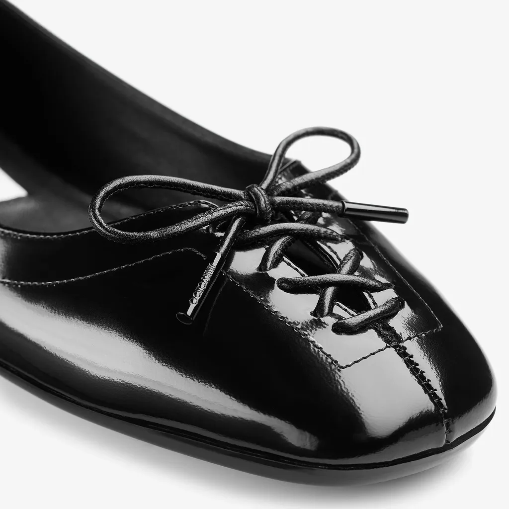 Scarlett Lace-Up Bow Ballerina Flats