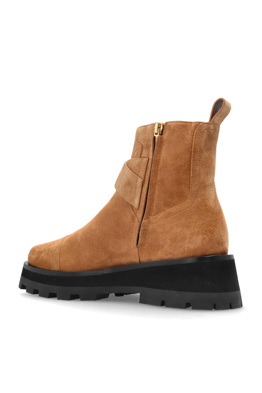 Buckle-Strap Platform Boots