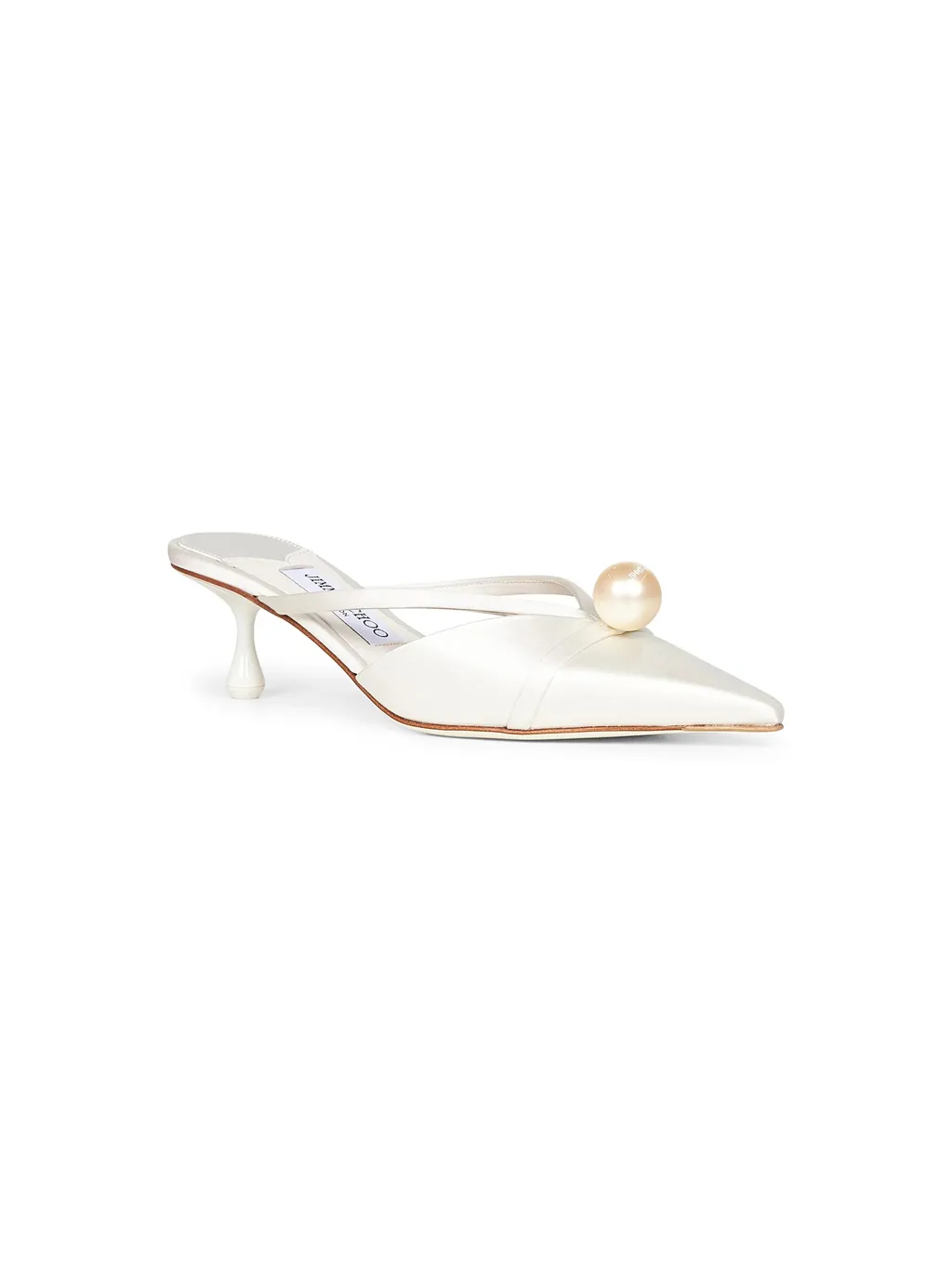 50Mm Pearl-Embellished Pointed-Toe Mules