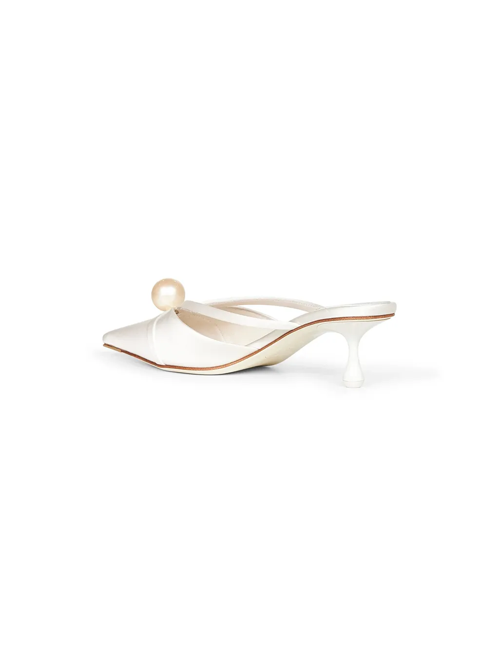 50Mm Pearl-Embellished Pointed-Toe Mules