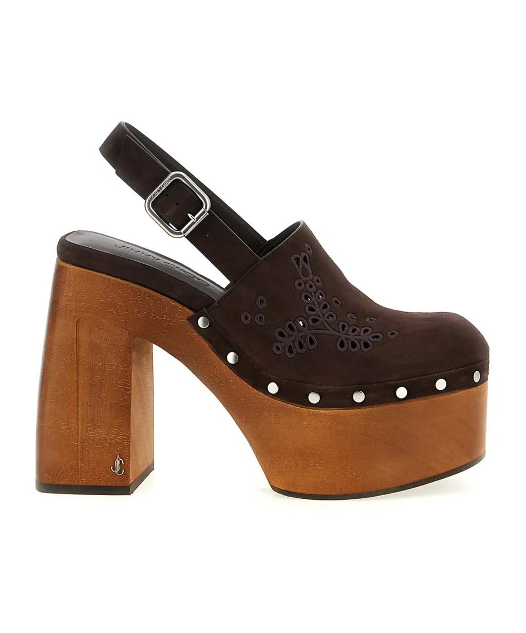 Alida 135Mm Sangallo-Embroidered Platform Pumps