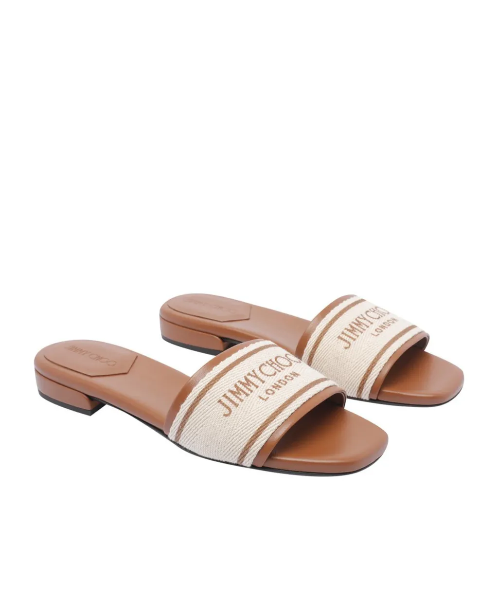 Joa Logo Printed Flat Sandals