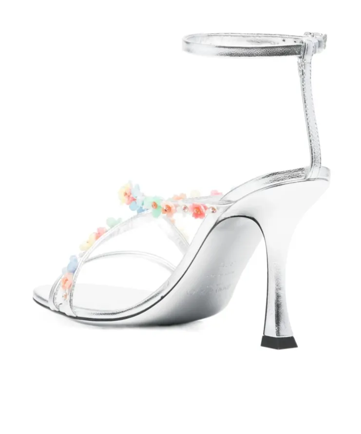 Blanche 90 Daisy Embroidery Sandals