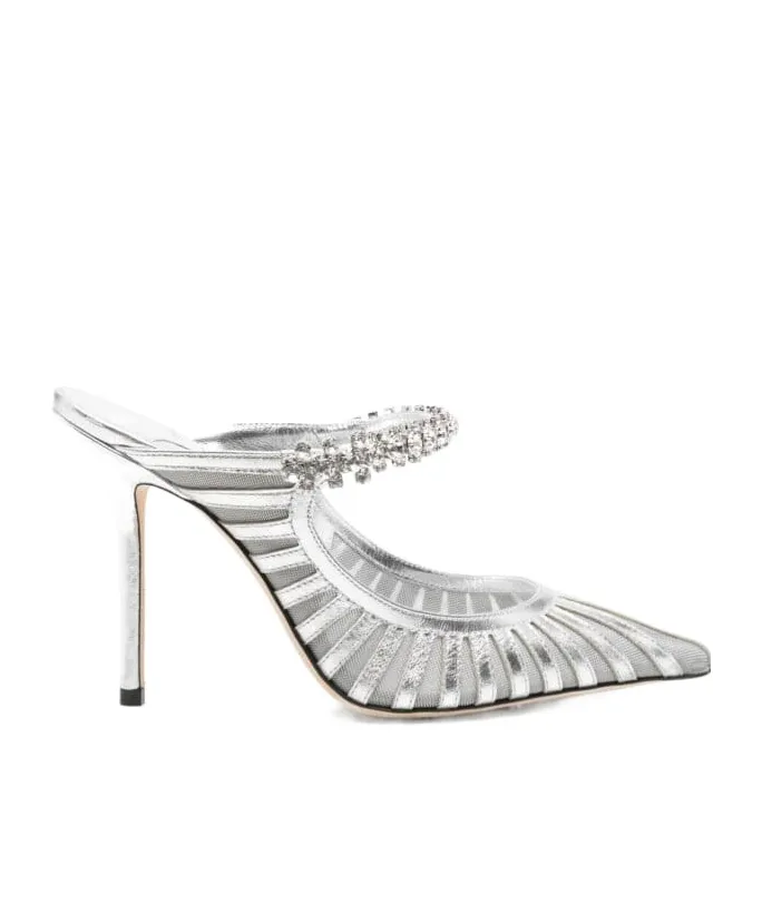 100Mm Leather Heeled Sandals