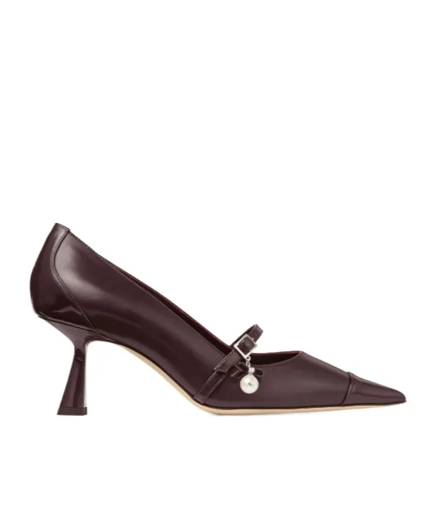 65Mm Aren Pearl-Embellished Pointed-Toe Pumps
