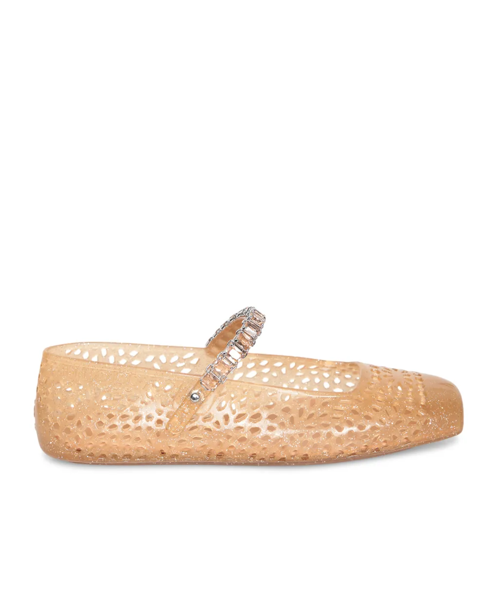 Perforated Embellished Ballerina Flats