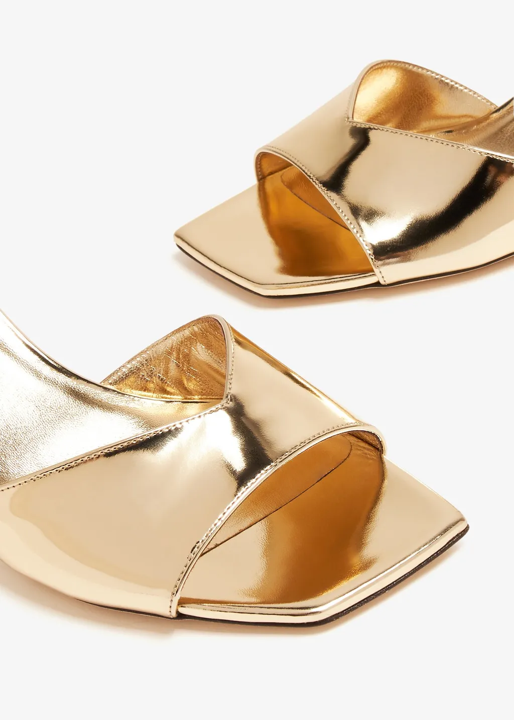Square-Headed High-Heeled Sandals