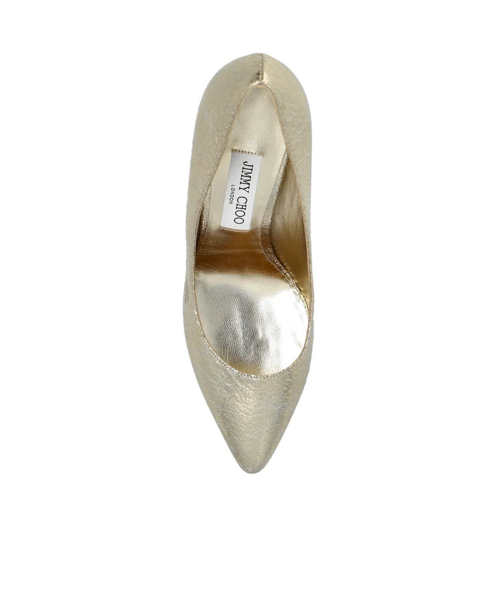 Romy 85 Metallic Pointed-Toe Pumps
