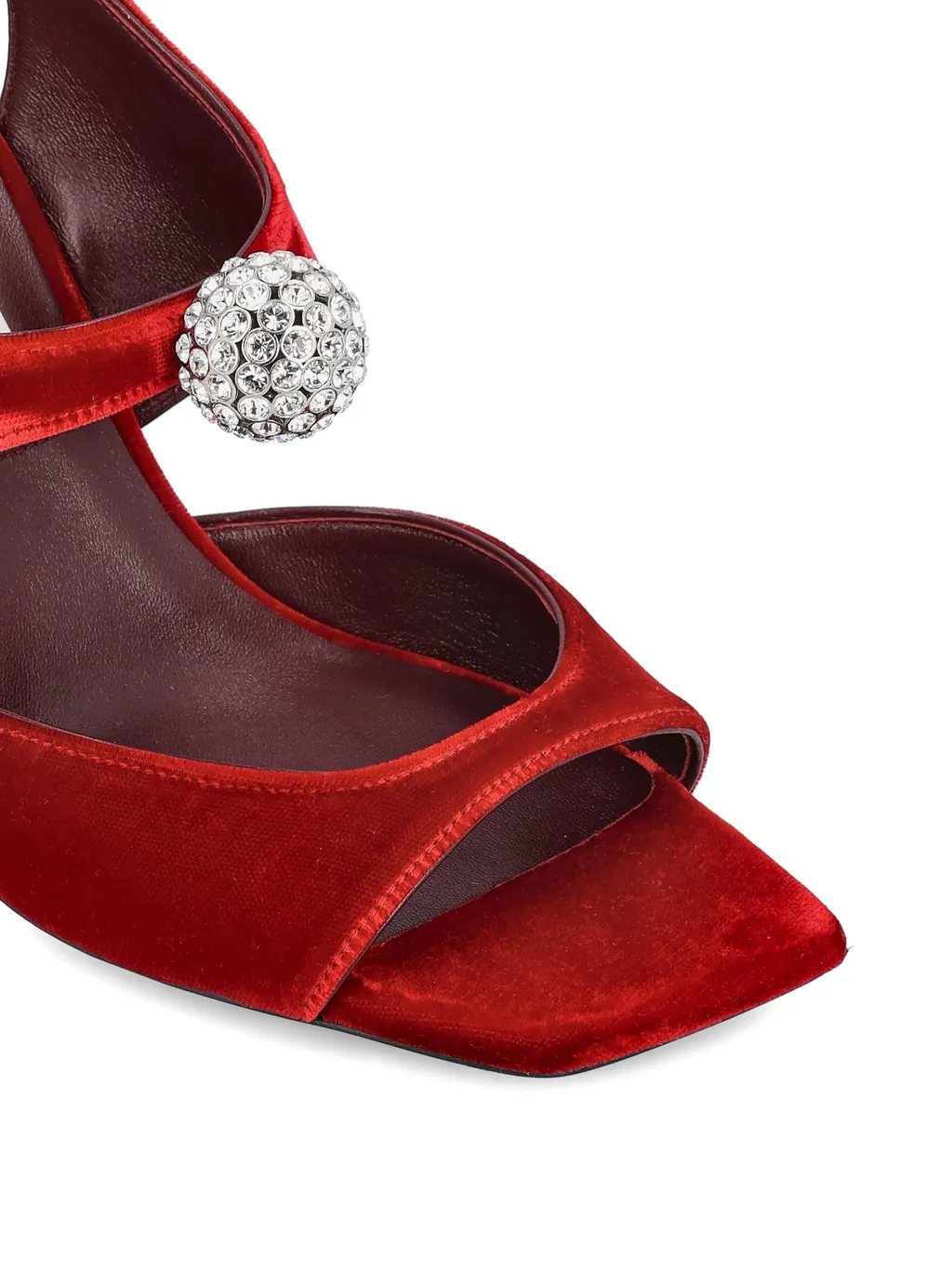 Embellished Velvet Sandals
