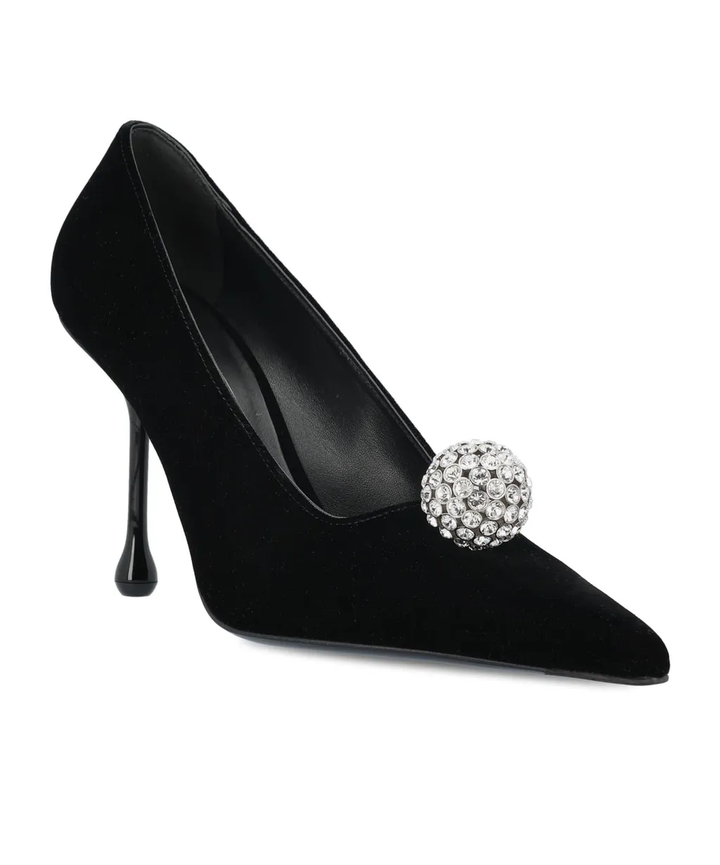 Embellished Velvet Pumps