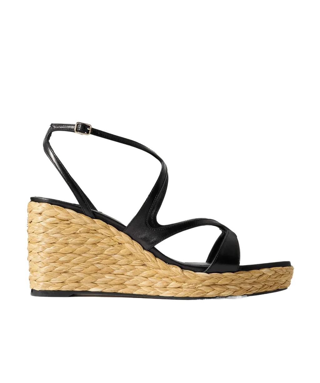 Ayla Square-Toe Wedge Sandals
