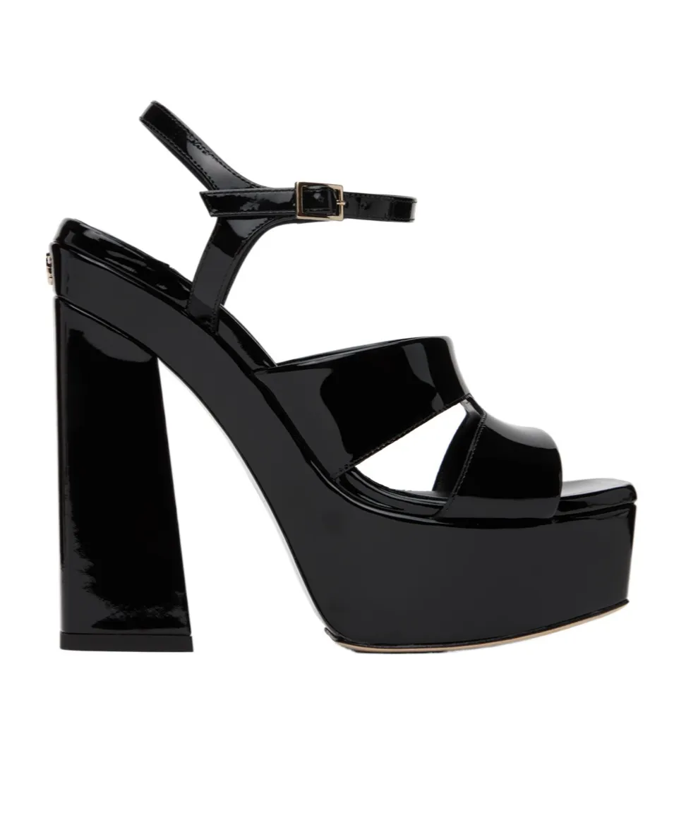Square-Headed High-Heeled Sandals