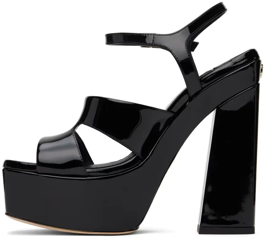 Square-Headed High-Heeled Sandals