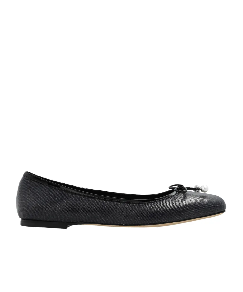 Elme Bow Embellished Ballet Flats