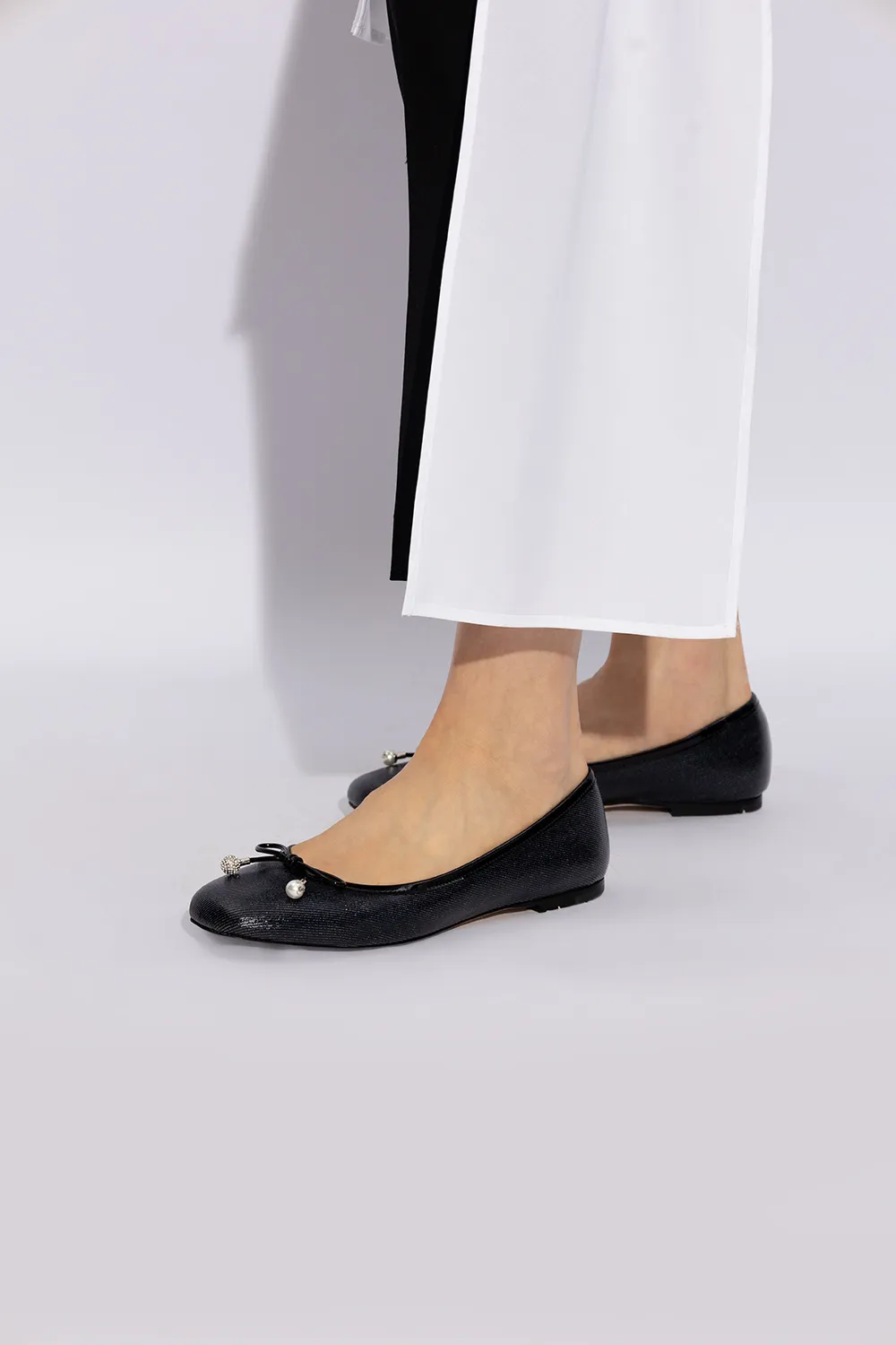 Elme Bow Embellished Ballet Flats