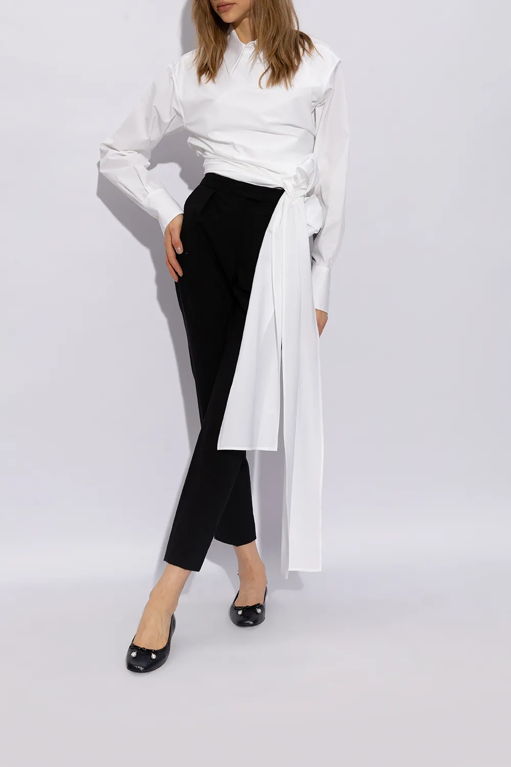 Elme Bow Embellished Ballet Flats