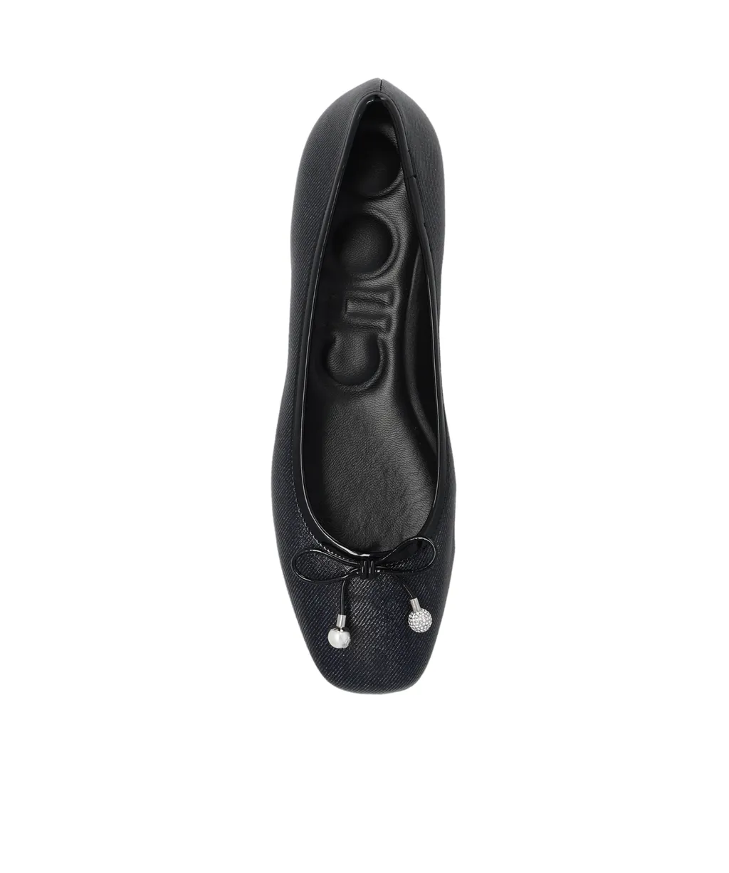 Elme Bow Embellished Ballet Flats