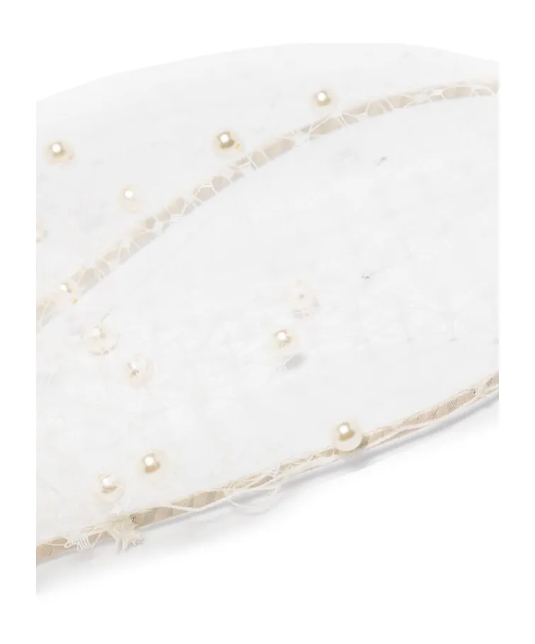 Violette Pearl-Embellished Veil Headband