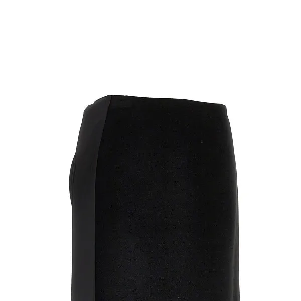 Raw Hem Velvet Skirt