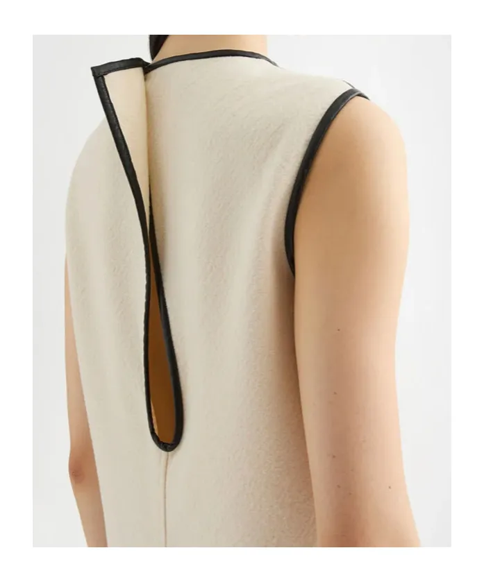 Contrasting-Trim Maxi Dress