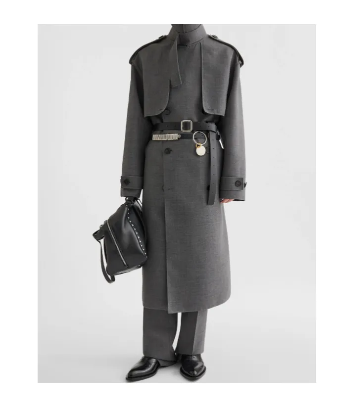 Double-Breasted Belted Coat