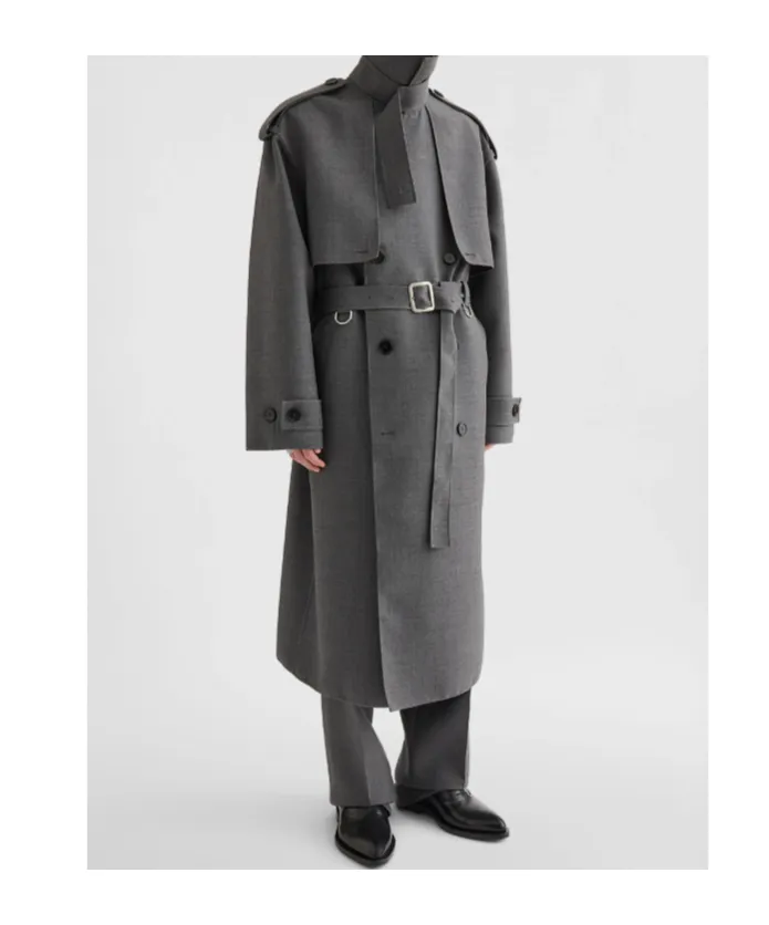 Double-Breasted Belted Coat