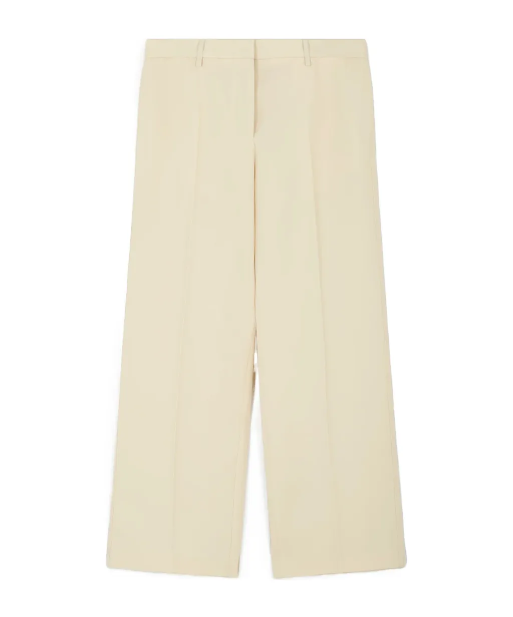 High-Waisted Wool Trousers