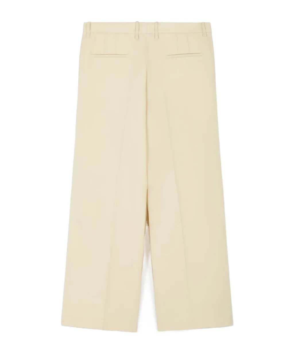 High-Waisted Wool Trousers